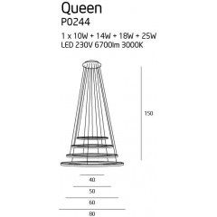 Люстра сучасна Maxlight P0244 QUEEN