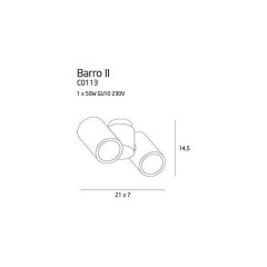 Точковий накладний світильник Maxlight C0113 Barro II