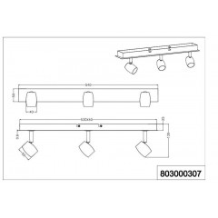 Спот з трьома лампами Trio Michael 803000307
