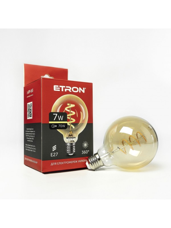 Лампа світлодіодна ETRON Filament 1-EFP-165 G95 Vintage 7W 2700K E27