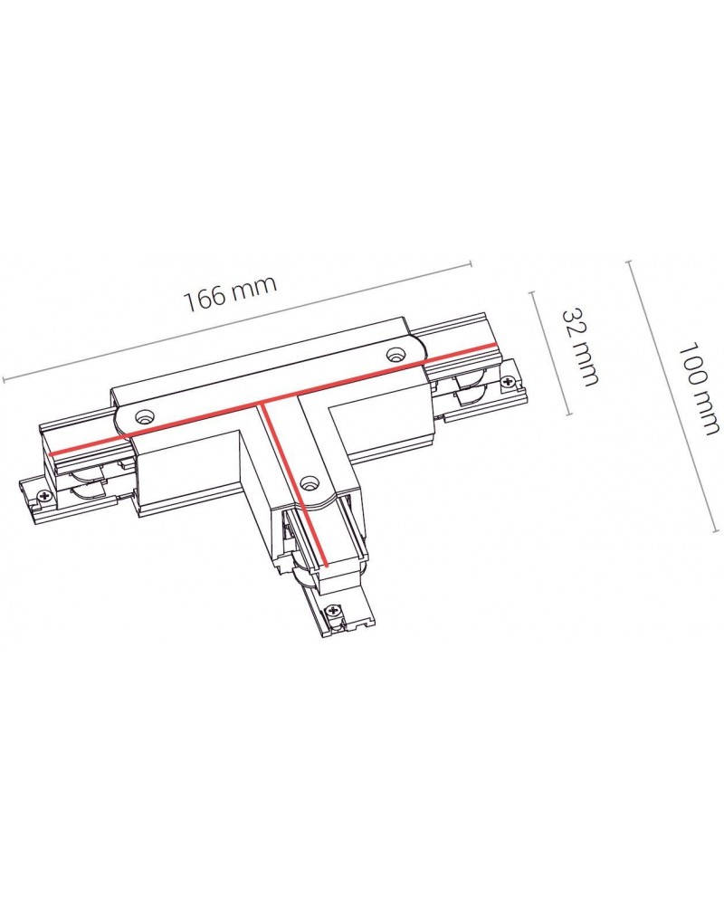 Елемент трекової системи Nowodvorski 8241 CTLS POWER T CONNECTOR RIGHT 1 WHITE (T-R1) CN