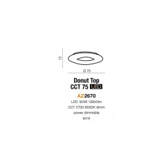 Стельовий світильник Azzardo AZ2670 Donut Top 75 CCT