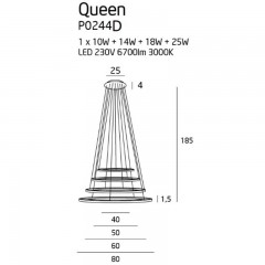 Люстра сучасна Maxlight P0244D QUEEN