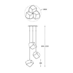 Люстра-підвіс Zuma Line Rock Pendant P0488-03A-B5HF