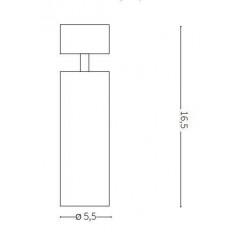 Точковий накладний світильник Ideal lux 231471 Dynamite PL1 Nero