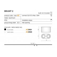 Точковий накладний світильник Azzardo AZ2820 Brant 2