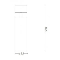 Точковий накладний світильник Ideal lux 231495 Dynamite PL1 Bianco