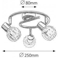 Люстра сучасна стельова Rabalux 6093 Lauren