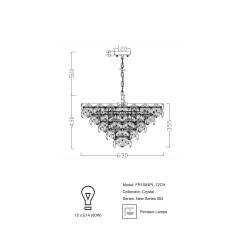 Кришталева люстра Freya FR1004PL-12CH