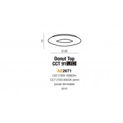 Стельовий світильник Azzardo AZ2671 Donut Top 91 CCT
