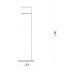 Світильник вуличний Ideal lux 248202 Dema PT1 H80 Nero