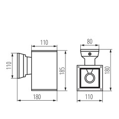 Вулична підсвітка фасаду Kanlux 29832 Rounda V2LED12W-WW-W