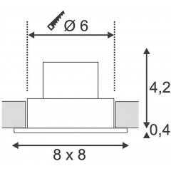 Точковий врізний світильник SLV 114436