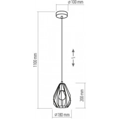 Люстра-підвіс TK lighting 2256 Brylant Black