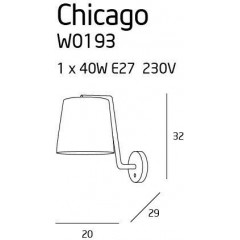 Бра декоративне Maxlight W0194 Chicago