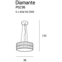 Кришталева люстра Maxlight P0236 Diamante