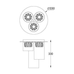 Люстра сучасна стельова Zuma Line Gem Ceiling C0389-03F-B5AC