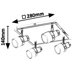 Спот з чотирма лампами Rabalux 5024 HAROLD