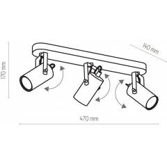 Спот з трьома лампами TK LIGHTING 2799