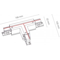 Елемент трекової системи Nowodvorski 8243 CTLS POWER T CONNECTOR LEFT 1 WHITE (T-L1) CN