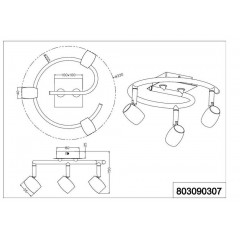 Спот з трьома лампами Trio Michael 803090307