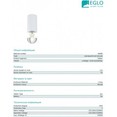 Точковий накладний світильник Eglo 99066 Saluzzo