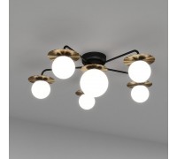 Люстра сучасна стельова Svoji SV0028-6P BK+GD