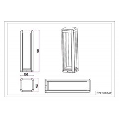 Світильник вуличний Trio Logone 522360142