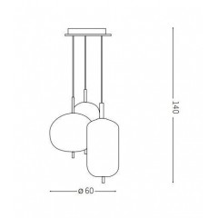 Люстра-підвіс Ideal lux 224541 Umile SP3 Ottone