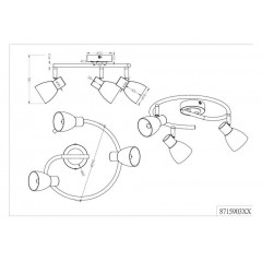Спот з трьома лампами Trio Carico 871590307