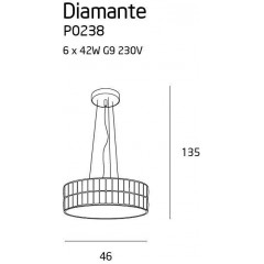 Кришталева люстра Maxlight P0238 Diamante