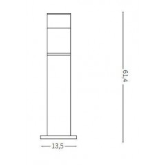 Світильник вуличний Ideal lux 248226 Dema PT1 H60 Nero