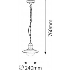 Вуличний підвісний світильник Rabalux 8717 Oslo