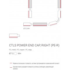 Елемент трекової системи Nowodvorski 8712 CTLS POWER END CAP RIGHT WHITE (PE-R) CN