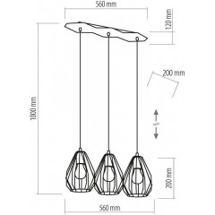 Люстра-підвіс TK lighting 2259 Brylant Black