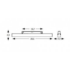 Світильник для магнітної системи Ideal lux 224091 Oxy Wide 295mm 2700K