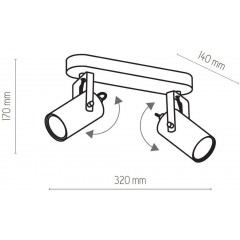 Спот з двома лампами TK LIGHTING 6503