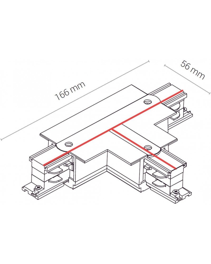 Елемент трекової системи Nowodvorski 8245 CTLS RECESSED POWER T CONNECTOR RIGHT 1 (T-R1) WHITE CN