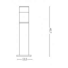 Світильник вуличний Ideal lux 248233 Dema PT1 H40 Antracite