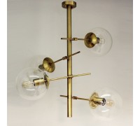 Люстра сучасна стельова PikART 5552-2 BRASS GLASS