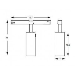 Світильник для трекової системи Ideal lux 224169 Oxy Track Single 12W 3000K