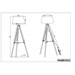 Торшер на тринозі Trio Tripod R40991001