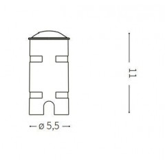 Грунтовий вуличний світильник Ideal lux 222820 Rocket Mini PT1 One Side