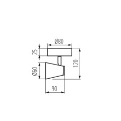 Бра спрямованого світла Kanlux 28760 ENALI EL-1O W