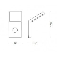 Настінний вуличний світильник Ideal lux 246864 Style AP1 Sensor Antracite