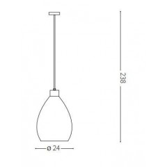 Люстра-підвіс Ideal lux 238746 Bergen-1 SP1 Fume