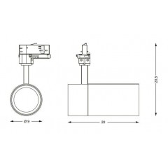 Світильник для трекової системи Ideal lux 249704 Quick 28W CRI80 30° 3000K White