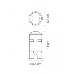 Грунтовий вуличний світильник Ideal lux 222837 Rocket Mini PT1 Two Sides