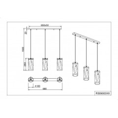 Люстра-підвіс Trio Farina R30900332