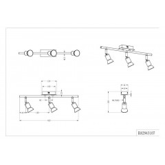 Спот з трьома лампами Trio Nimes R82943107